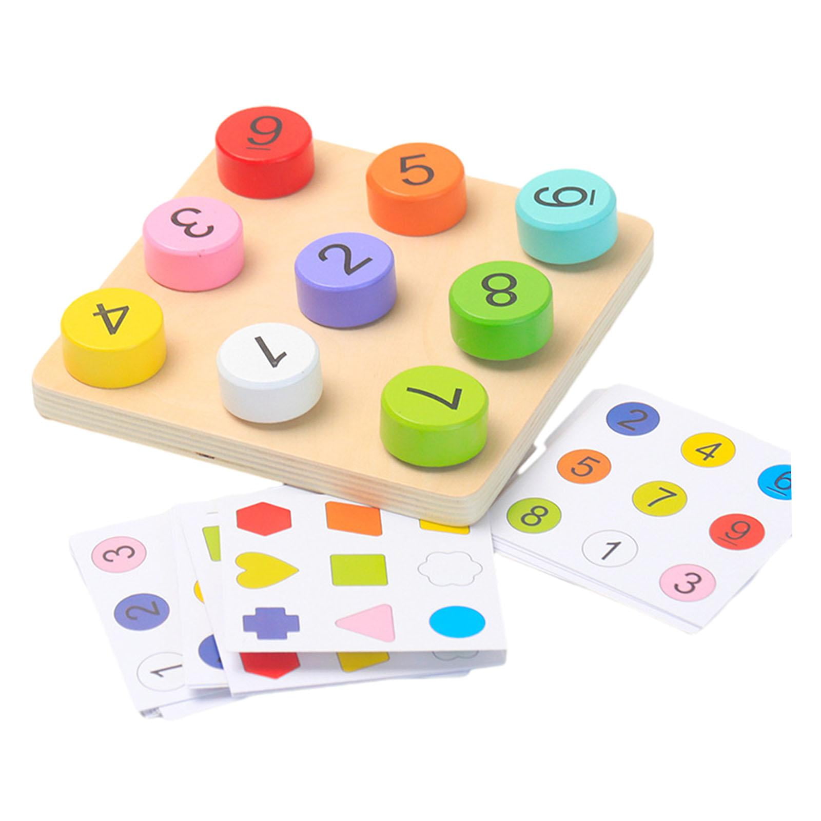 Magideal - Juego De Mesa De Combinación, Giratorio, Actividades De Aprendizaje Cognitivo Para Niños En Edad Preescolar, Juguete Educativo Para Jardín De Infantes Coincidencia De Números