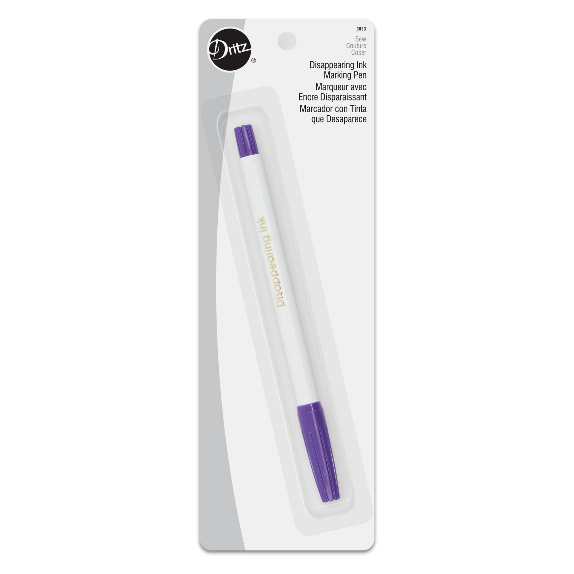 Bolígrafo De Tinta Desaparecible Dritz 3083 Morado Para Costura
