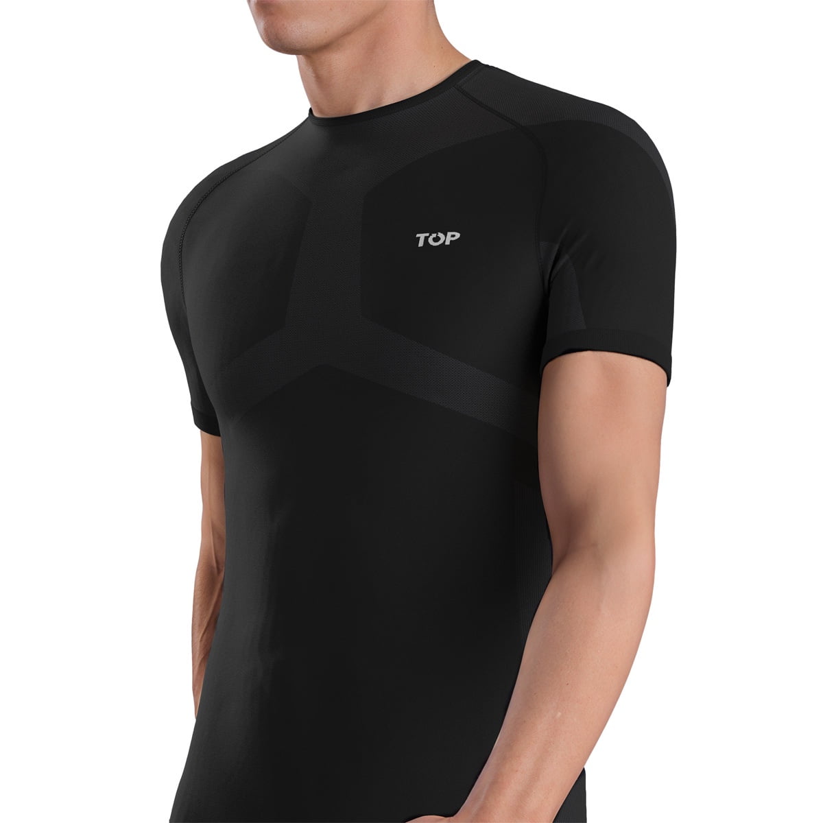 Top - Camiseta Manga Corta Deportiva Primera Capa Microfibra