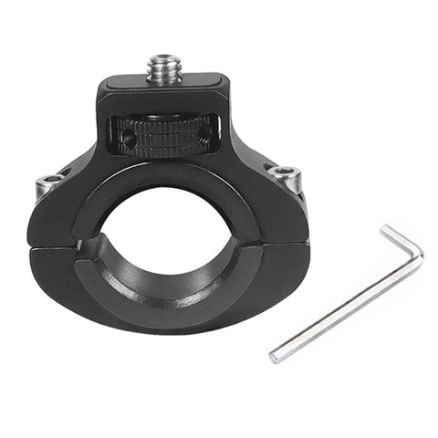 Magideal - Soporte De Montaje En Manillar De Cámara, Adaptador De Cámara Fuerte Con Rosca De 1/4 Para Cámaras Panorámicas De Motocicleta, Cámara De Acción Negro