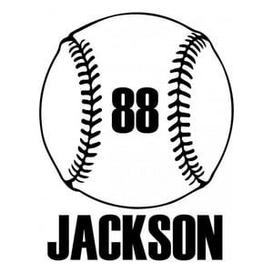 Rienda Libre Graphics - Decomural Personalised Name & Number Baseball Ws-51252