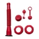 thumbnail image 4 of Boquilla de lata de Gas, repuesto de sellado, boquilla de lata de Gas automotriz, accesorio de embudo para agua, combustible, aceite, líquidos, coches Rojo, 4 of 5