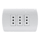 thumbnail image 1 of Toma Corriente Triple 10A Blanco Embutido, 1 of 3