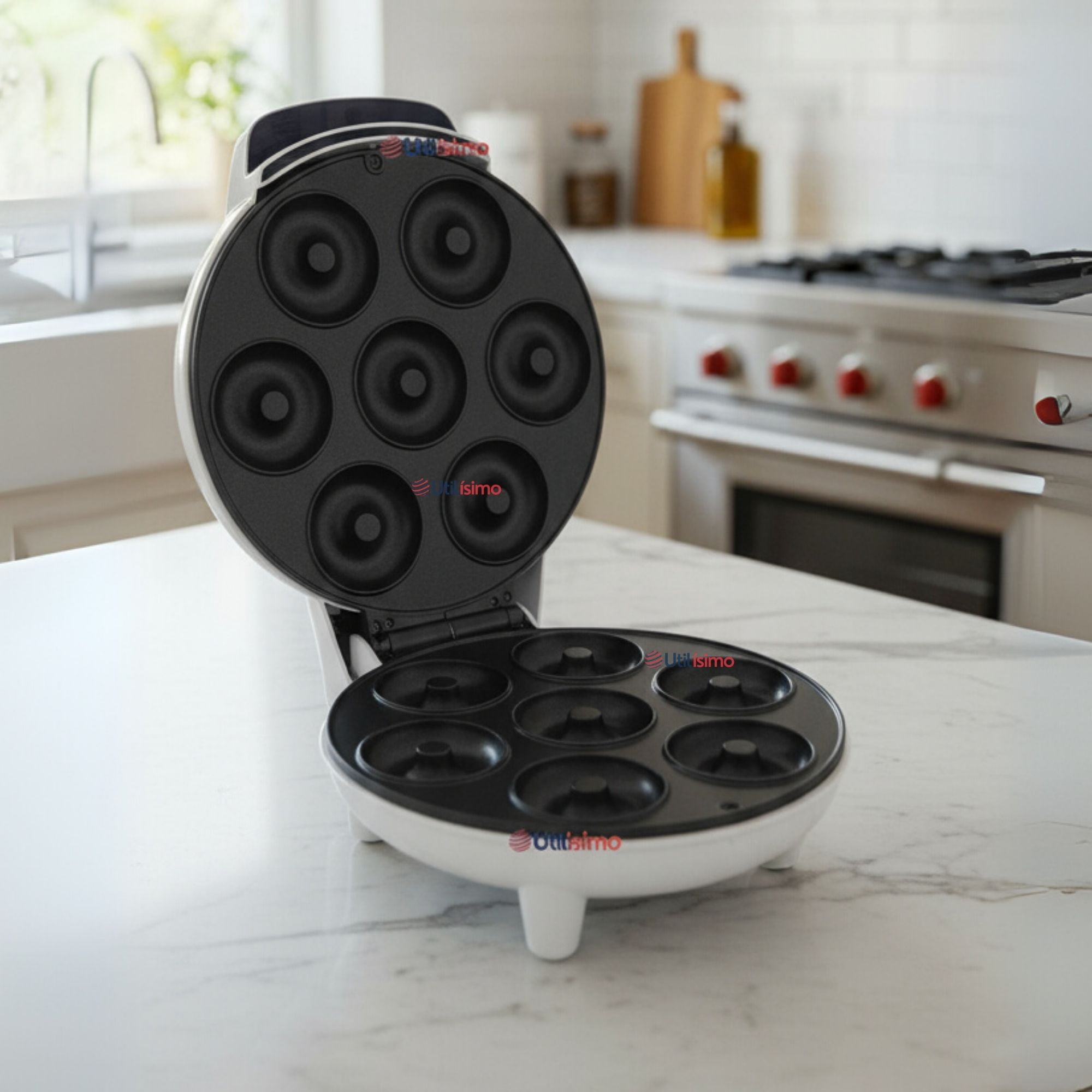 Line - Máquina Mini Donas Antiadherente Capacidad 7 Minidonas 1200w De Potencia