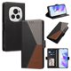 thumbnail image 1 of Cartera Plegable para Honor Magic6 Pro, PU Tricolor con Ranuras, Negro, 1 of 6