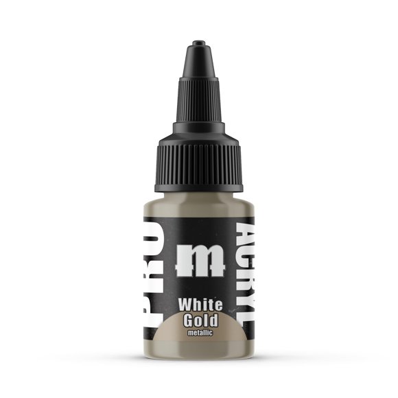 Pintura Acrílica Monument Hobbies PRO 22 ml Blanco Oro