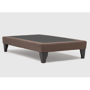 Kerabaalshop - Base De Cama De 1 Plaza Felpa Marron 90X190Cm