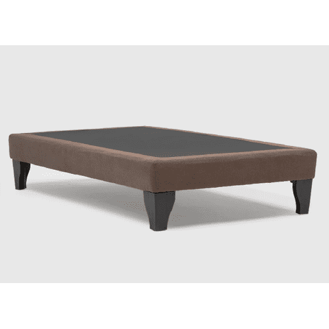 Kerabaalshop - Base De Cama De 1 Plaza Felpa Marron 90X190Cm