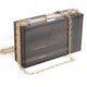 thumbnail image 1 of Bolso de mano transparente de acrílico para mujer, bolso de hombro con correa de cadena dorada extraíble., 1 of 6