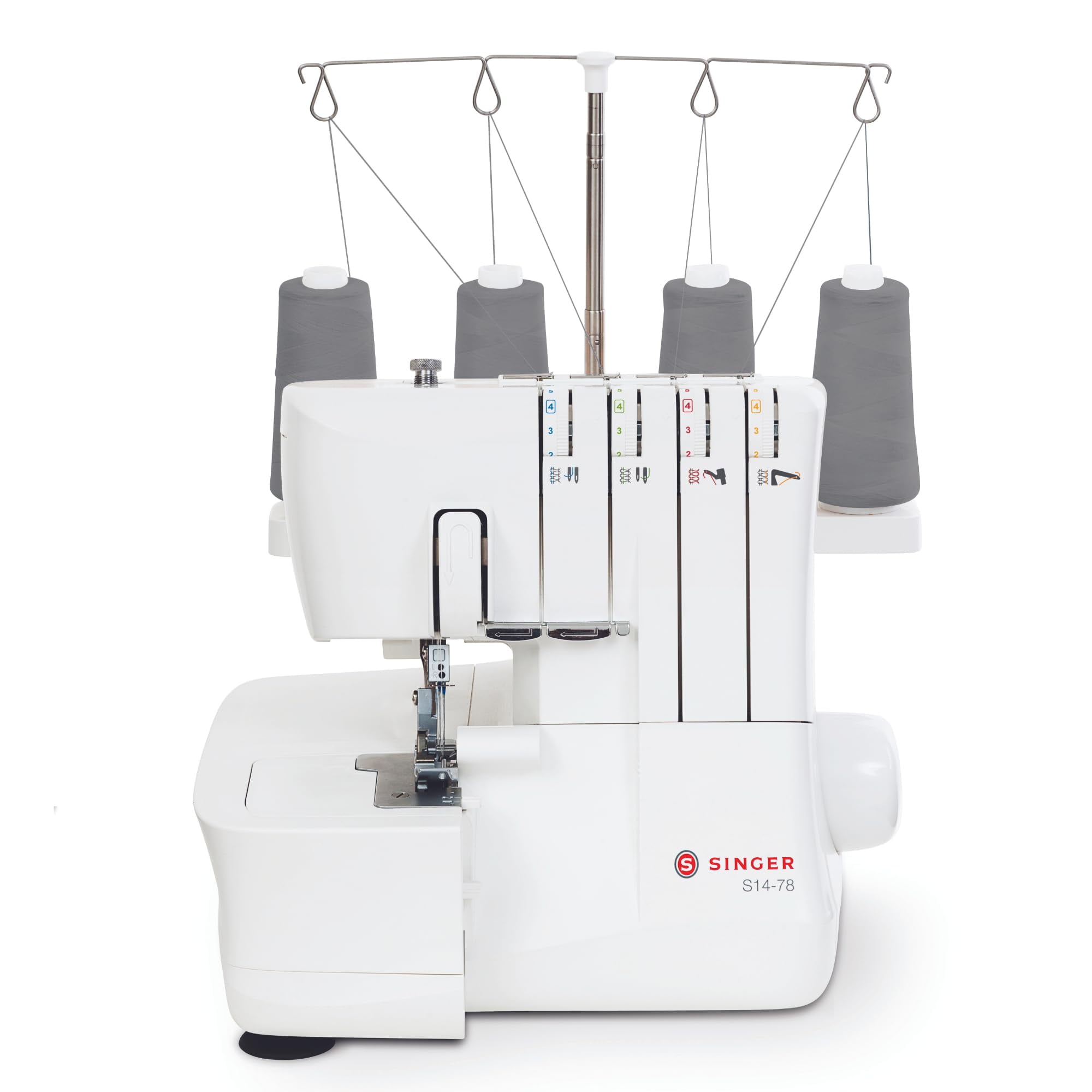 Máquina De Overlock Serger Singer S14-78 De 2 A 3 Puntos, Color Blanco