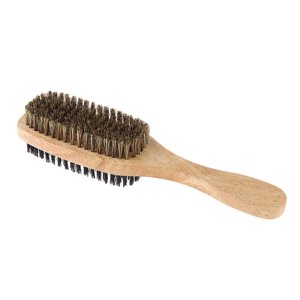 Genérico - Cepillo Para Bigote De Barba Con Cerdas De Nailon Para Hombres De 2 Lados Con Mango De Madera 3 Tamaño A