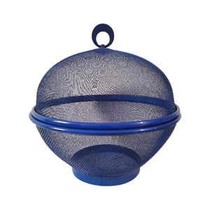 Magideal - Cesta De Frutas Con Tapa Adornos De Fruteros Decorativos Colador De Fruteros Cubierto De Usos Múltiples Para La Decoración Del Hogar Contador De Cocin Azul