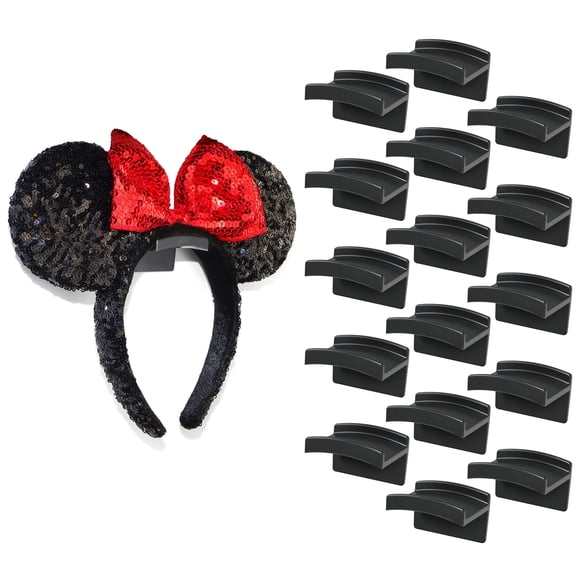 Soporte para diadema moderno con ganchos adhesivos JP Ears de Disney, paquete de 16