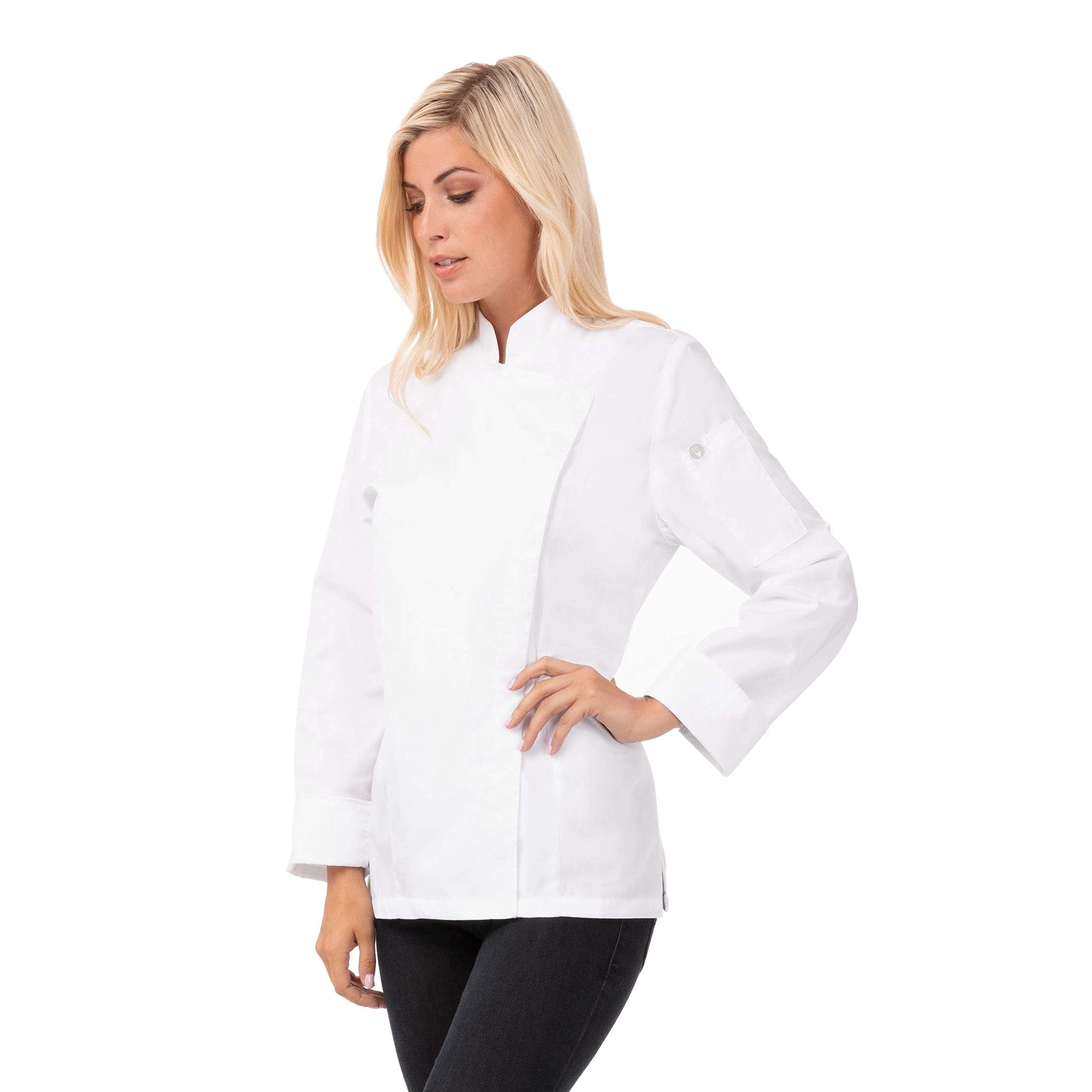 Chaqueta De Chef Lansing Para Mujer Chef Works Blanca Talla Xx-large