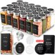 thumbnail image 1 of Juego de tarros de especias EDELHAUS de cristal con etiquetas y tapas de acero, 120 ml x 24, 1 of 8
