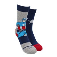 Top - Calcetines Largos Niño Algodón Marvel Capitán América Pack 2 C3