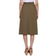thumbnail image 3 of INSPIRE CHIC Falda de Algodón para Mujer Vuelta al Colegio Cintura Elástica Casual Campesina Línea A Midi con Bolsillos Marrón Oscuro XS, 3 of 6