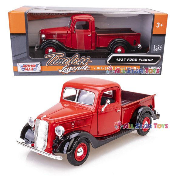 Maqueta de coche fundido a presión Motormax 1937 Ford Pick Up a escala 1/24