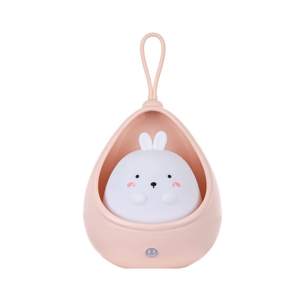 1pc, Cute Kitty Motion Sensor Night Light Wall Lamp, Rechargeable Cartoon Cat Rabbit LED Night Light Bedroom Decoration