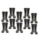thumbnail image 4 of 10 Pares De 12 '' Figura De Acción Soldado Militar Negro Botas De Montar De Pierna Alta Set, 4 of 5