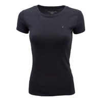 Camiseta Tommy Hilfiger New Line Con Cuello Redondo Para Mujer, Color Negro, Talla Xl