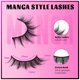 thumbnail image 3 of Veleasha Manga Lashes Anime False Eyelashes Cat Eye Lash Str, 3 of 3