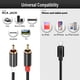 thumbnail image 2 of Adaptador de audio Aux con cable RCA para iPhone, cable divisor Y de 2 macho compatible con iPhone/amplificador/coche/teatro en casa/altavoz, 2 of 8