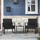 thumbnail image 2 of Conjunto de Muebles para Patio Exterior Flamaker de 3 Piezas en Ratán Sintético Negro, 2 of 7