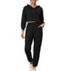 thumbnail image 1 of INSPIRE CHIC Conjuntos de Ropa de Estar por Casa para Mujer Sudaderas con Capucha y Pantalones Jogger Largos Crop Sudadera y Jogger L Negro, 1 of 6