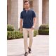 thumbnail image 2 of INSPIRE CHIC Camisetas Henley de Manga Corta Casual Básicas para Hombre M Azul, 2 of 5