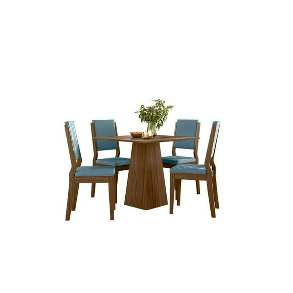 Comedor Carol 4 Sillas Celeste
