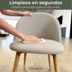 thumbnail image 5 of Silla Comedor Moderna Acolchada Metal Sora Venhoouse Lino Greige, 5 of 8