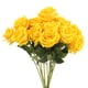 thumbnail image 1 of Flores Artificiales Uxcell Rosas Amarillas 12 Pcs, 1 of 3