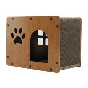 Ioensy - Casa De Cartón Para Gatos Cartón Corrugado Tamaño 55X29X28Cm Para Pad Ejercicio