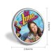 thumbnail image 2 of SOY LUNA-Theme Round Button Badge: Premium Metal Construction, Ideal for High-End Events 2.8 cm, 2 of 6