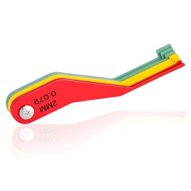 Juego de galgas para pastillas de freno DITKOK de metal, 2-12 mm, codificado por colores
