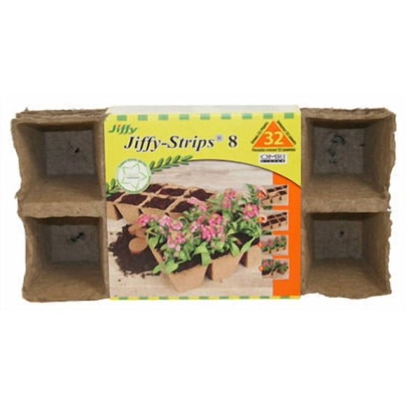 Maceta para turba Seed Starting Jiffy, 8 celdas, 5 x 5 cm, 1 paquete