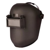 Metalfer - Careta Para Soldar Negra Visor Fijo + 1 Respuesto Negro Liso