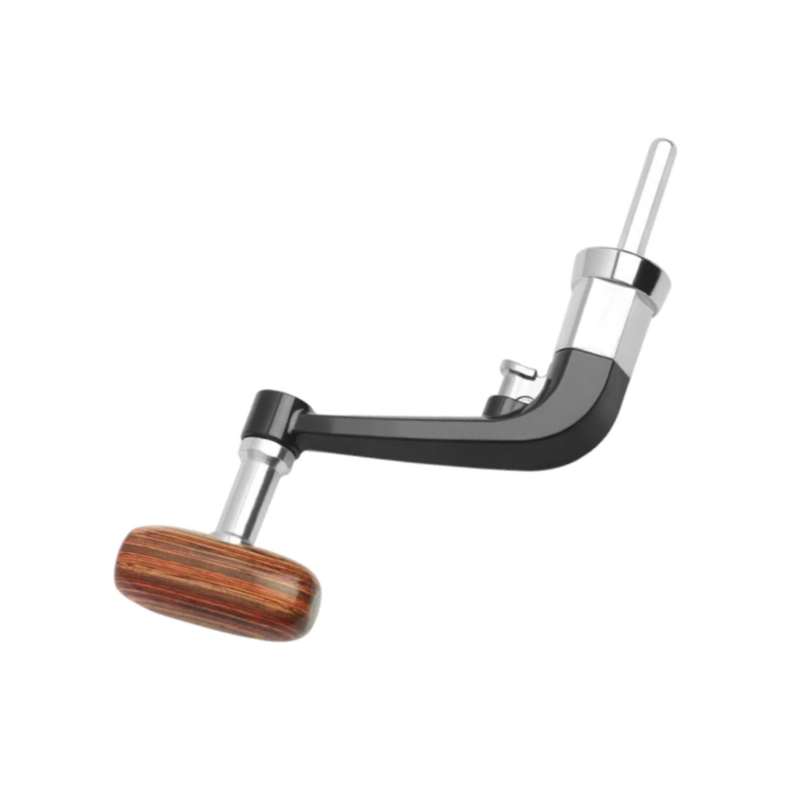 Magideal - Mango De Carrete De Pesca Metálico Madera Mango Giratorio Accesorio De Repuesto Para Manivela Universal Resistente Adecuado Para Aficionados Reparació De 1000 A 4000