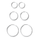 thumbnail image 1 of (3 Par) Argollas Plata 925 - 10mm, 14mm Y 20mm, 1 of 3