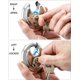 thumbnail image 2 of Candado QWORK de 7 cm de acero inoxidable con pasador de 3/8" - Juego de 4, 2 of 8