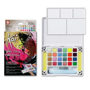 Acuarela En Pastillas Sakura Koi Set 24 Colores + Pincel