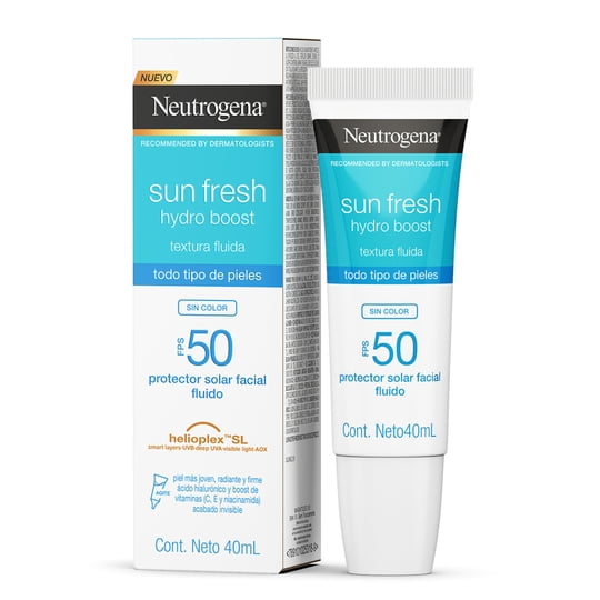 Protector Solar Neutrogena Facial Sun Fresh Hydroboost Fps 50+ Sin Color