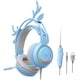 thumbnail image 3 of Auriculares Para Juegos Con Cable Con Micrófono De 3,5 Mm USB Ligero Para Tableta Portátil Azul, 3 of 5