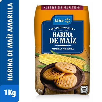 Harina De Maíz Amarilla Precocida 1 Kg Lider