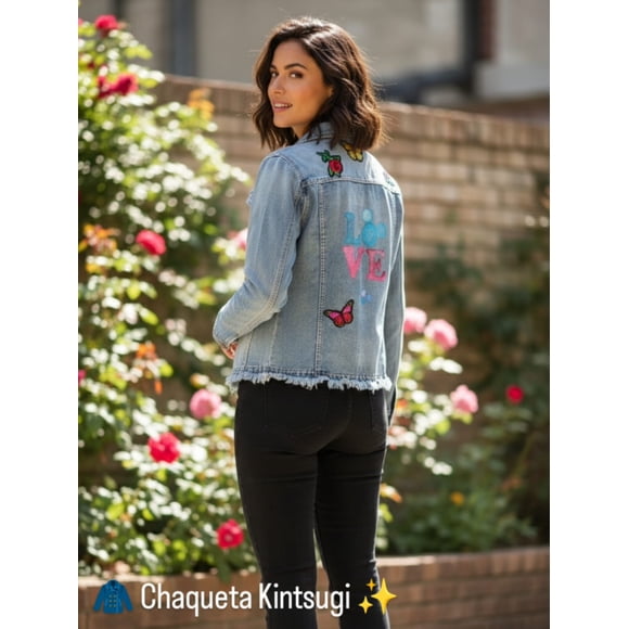 chaqueta mezclilla Kintsugi -Talla M