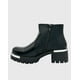 thumbnail image 3 of Botin punta redonda, con taco medio y cierres Negro, 3 of 5