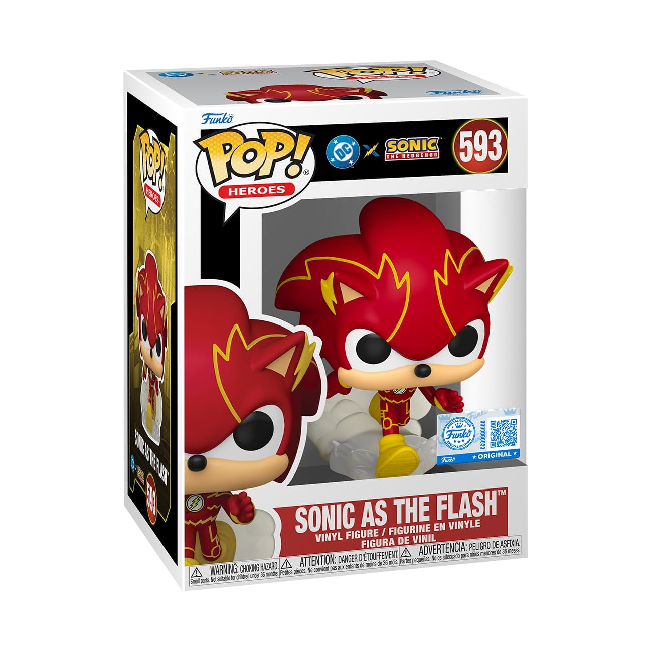 ¡funko Pop! Figura De Vinilo De Heroes Sonic As The Flash, 9,5 Cm