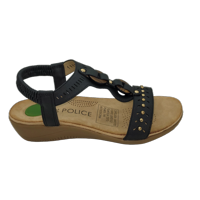 Sandalias Police Black Po-Pos25B008 - Talla 37
