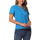 thumbnail image 4 of INSPIRE CHIC Blusa de lunares impresa para mujer de regreso a clases, cuello en V, manga corta, top para usar en el trabajo, talla L, azul cielo, 4 of 6